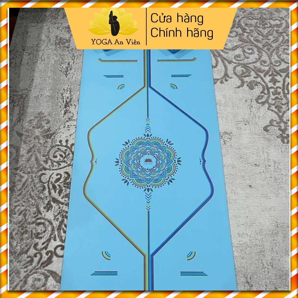 Thảm tập yoga cầu vồng Louis chất liệu cao su cao cấp, thảm tập yoga in hình họa tiết thấm hút mồ hôi tốt